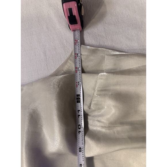 Joseph Ribkoff Dress Vintage Inspired Shimmer Silver Party Open Back - Picture 3 of 16